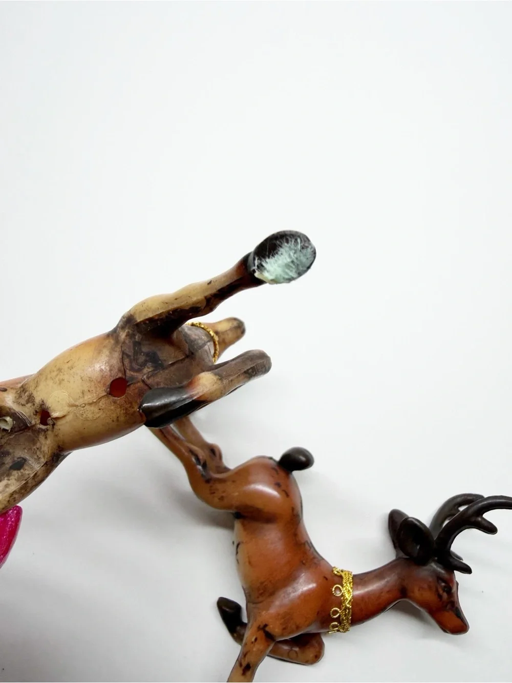Vintage Celluloid Reindeer Set of 3